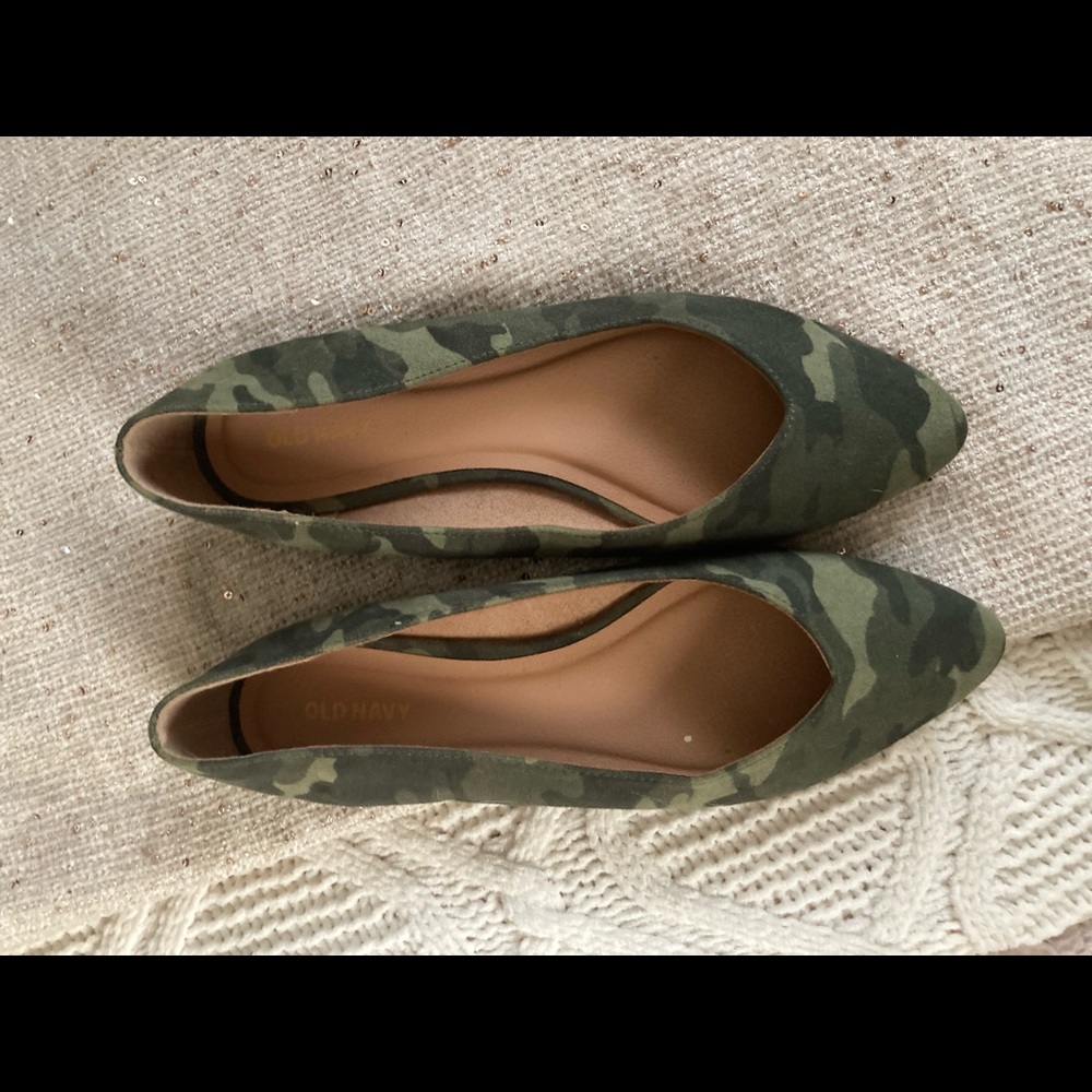 Camo print flats